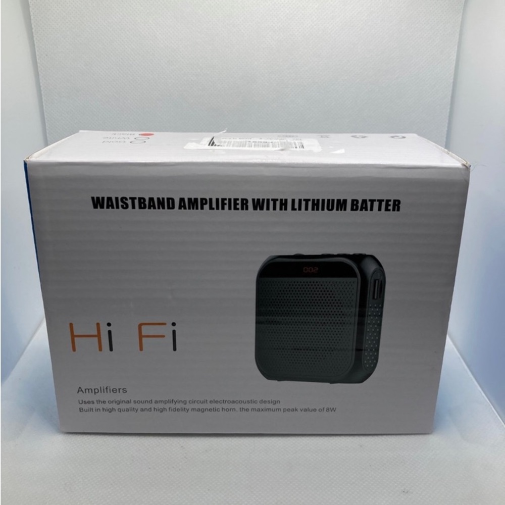 Waist band voice amplifier speaker